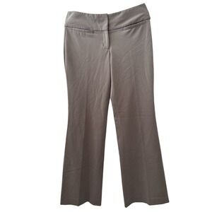 EXPRESS Beige‎ Stretch EDITOR Low Rise Wide Leg Flare Dress Pants Size 6R